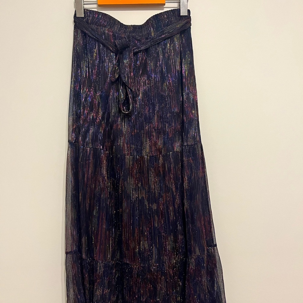 Boho maxi skirt with subtle shimmer